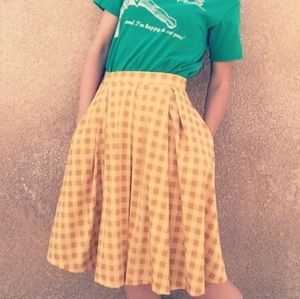**3 for $30**LuLaRoe Madison skirt mustard yellow mix